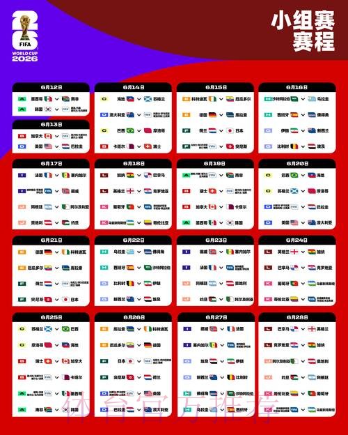 2026世界杯赛程高清 2026世界杯赛程高清